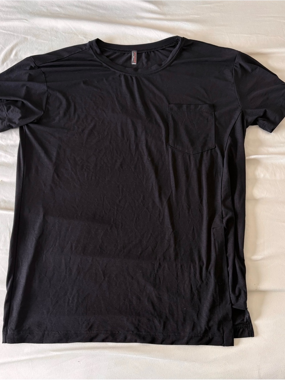 Free People Black Short Sleeve Active Tee